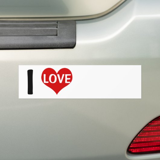 Ik hou van...... bumpersticker (Op auto)