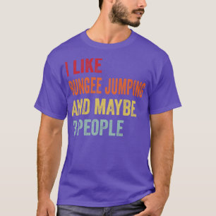 Ik hou van Bungee springen misschien 3 mensen 1 T-shirt