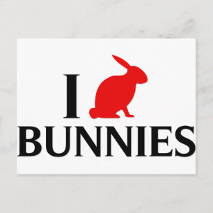 Ik hou van Bunnies Briefkaart