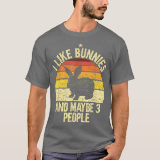 Ik hou van Bunnies en misschien wel 3 mensen die k T-shirt
