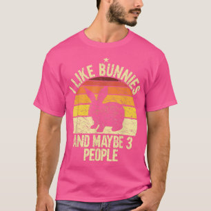 Ik hou van Bunnies en misschien wel 3 mensen die k T-shirt