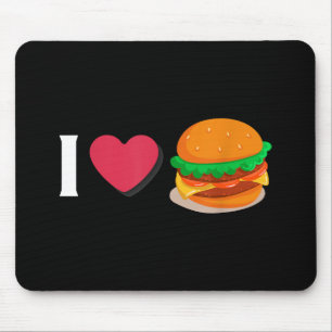 Ik hou van Burger Cheeseburger Ongezond Eten  Muismat