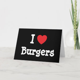 Ik hou van Burgers hart T-Shirt Kaart