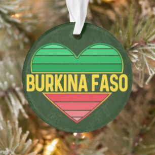 Ik hou van Burkina Faso, hart van Burkinabè Ornament