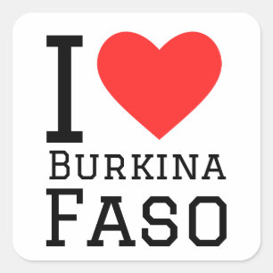 Ik hou van Burkina Faso Vierkante Sticker