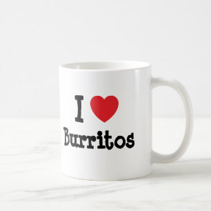 Ik hou van Burritos hart T-Shirt Koffiemok
