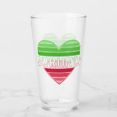 ik hou van burundi, burundese hart glas (Achterkant)