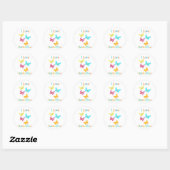 Ik hou van Butterflies Ronde Sticker (Vel)