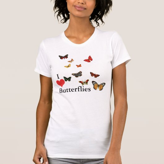 Ik hou van Butterflies T-shirt (Voorkant)
