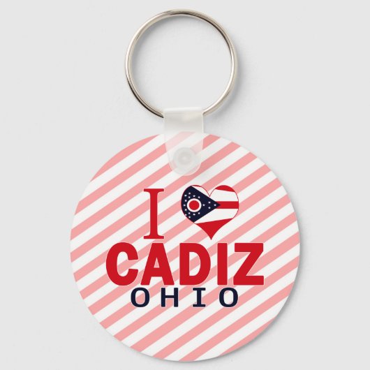 Ik hou van Cadiz, Ohio Sleutelhanger (Voorkant)