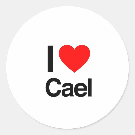 Ik hou van Cael Ronde Sticker (Voorkant)
