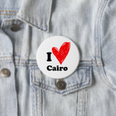 Ik hou van Cairo Ronde Button 7,6 Cm (In situ)