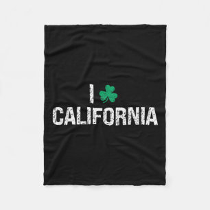 Ik hou van California Shamrock Clover St. Patrick' Fleece Deken