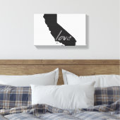 Ik hou van Californië Canvas Afdruk (Insitu (Slaapkamer))