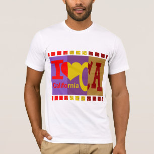 Ik hou van Californië - Pop kunst T-shirt