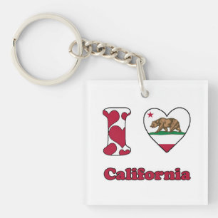 Ik hou van Californië Sleutelhanger