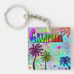 Ik hou van Californië Vivid Romance Sleutelhanger