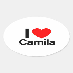 ik hou van camila ovale sticker