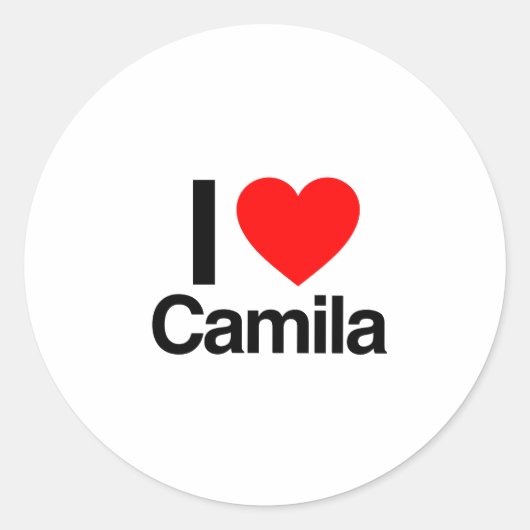 ik hou van camila ronde sticker (Voorkant)