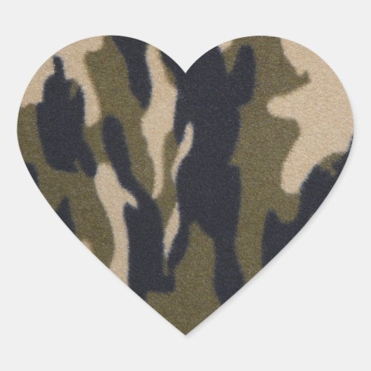 Ik hou van Camo! Hart Sticker (Voorkant)