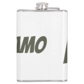 Ik hou van camouflage groen bruin | heupfles (Achterkant)