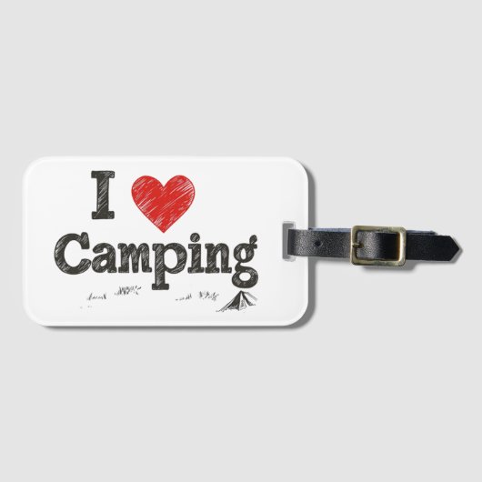 Ik hou van Camping Bagagelabel (Voorkant (horizontaal))