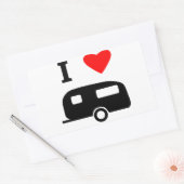 Ik hou van Camping Rechthoekige Sticker (Envelop)