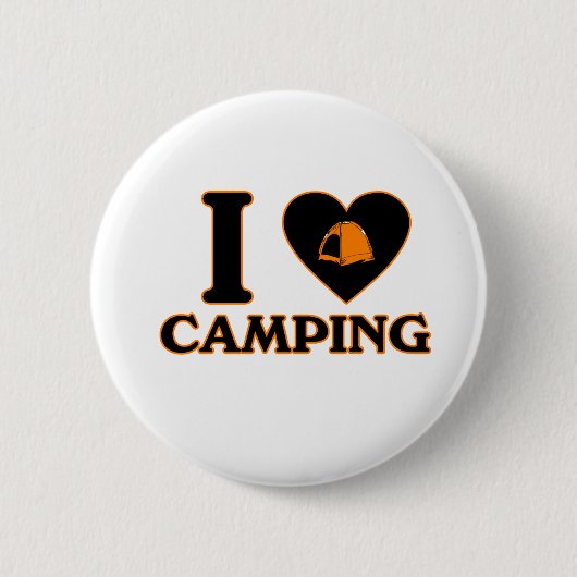 Ik hou van Camping Ronde Button 5,7 Cm (Voorkant)