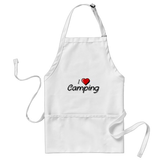 Ik hou van Camping Standaard Schort (Voorkant)