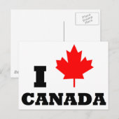 Ik hou van Canada Briefkaart (Voorkant / Achterkant)