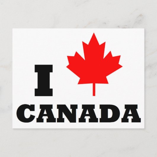 Ik hou van Canada Briefkaart (Voorkant)
