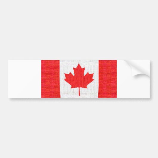 Ik hou van Canada! Canadees ontwerp met vlag en ti Bumpersticker (Voorkant)