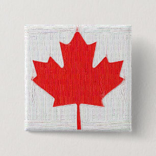 Ik hou van Canada! Canadees ontwerp met vlag en ti Vierkante Button 5,1 Cm