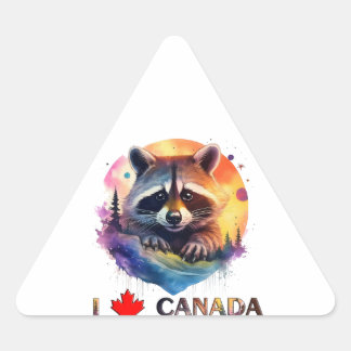 Ik hou van Canada Driehoek Sticker
