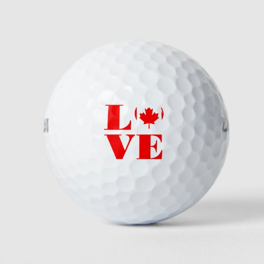 Ik hou van Canada Golfballen (Voorkant)