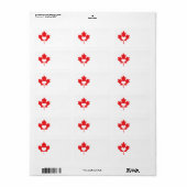 Ik hou van Canada Maple Leaf en hart Etiket (Full Sheet)