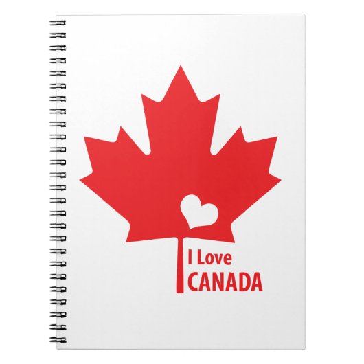 Ik hou van Canada Maple Leaf Notitieboek (Voorkant)