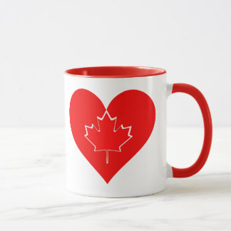 Ik hou van Canada Patriotic Heart Maple leaf Mok