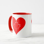 Ik hou van Canada Patriotic Heart Maple leaf Mok (Voorkant links)