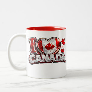 Ik hou van Canada Patriottische Voetbal Fan Mok   