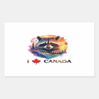 Ik hou van Canada Rechthoekige Sticker