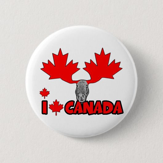 Ik hou van Canada Ronde Button 5,7 Cm (Voorkant)