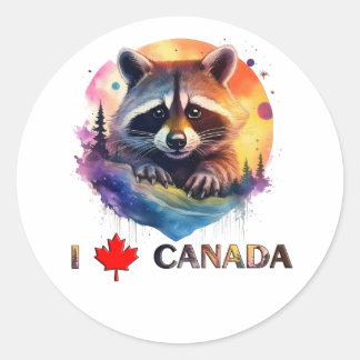 Ik hou van Canada Ronde Sticker