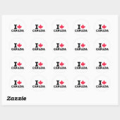 Ik hou van Canada Ronde Sticker (Vel)