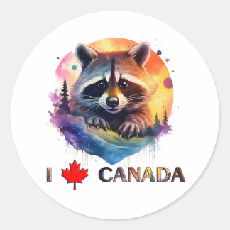 Ik hou van Canada Ronde Sticker