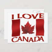 Ik hou van Canada Souvenir Briefkaarten Canada Art (Voorkant / Achterkant)