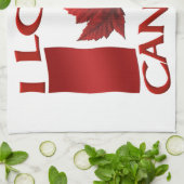 Ik hou van Canada Souvenir Towel Canada Tea Towel  Theedoek (Gevouwen)