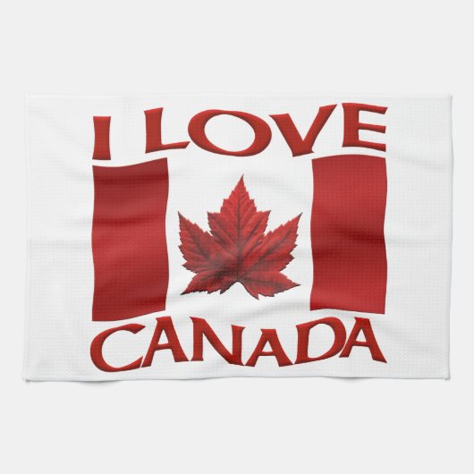 Ik hou van Canada Souvenir Towel Canada Tea Towel  Theedoek (Horizontaal)