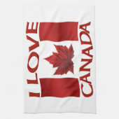 Ik hou van Canada Souvenir Towel Canada Tea Towel  Theedoek (Verticaal)