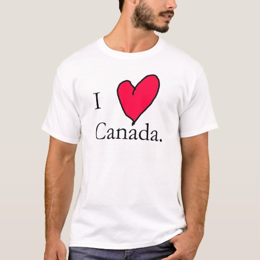 Ik hou van canada t-shirt (Voorkant)